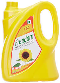 Freedom refined sunflower oil, for Cooking, Form : Liquid