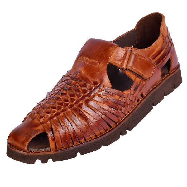 Mens Dark Brown Leather Sandals Manufacturer in Delhi Delhi India by ...