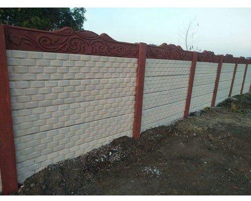 Polished Cement Prefabricated Compound Wall, for Construction, Size : Standard