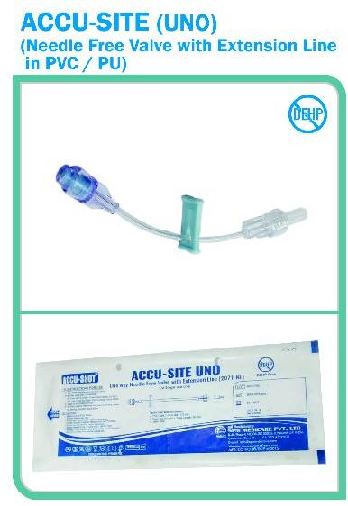 Uno Needle Free Valve Extension Line, for Hospital, Packaging Type : Box