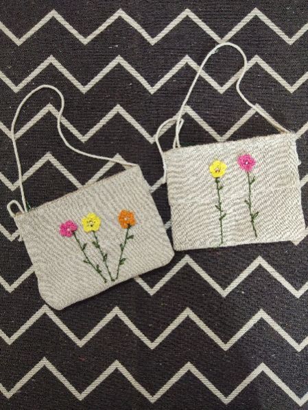 Multicolor Cotton Embroidered Bags