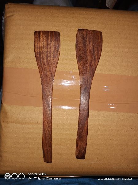 Non Polished wooden spatula, Size : 5 inches long