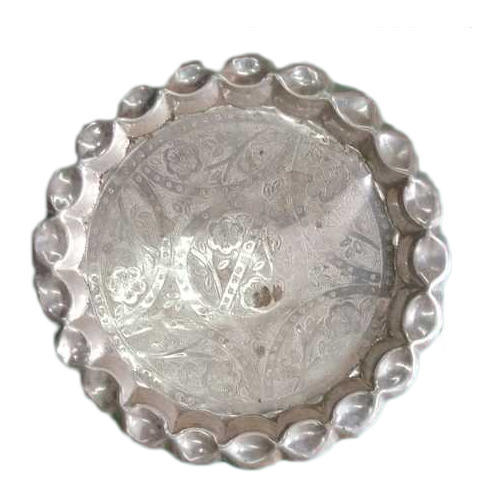 Round Silver Dry Fruit Tray, Pattern : Printed