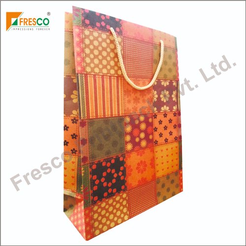 Fresco Printed Paper Gift Bag, Size : Cuntomize