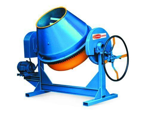 Semi-Automatic Stand Type Concrete Mixer, for Industrial, Color : Blue