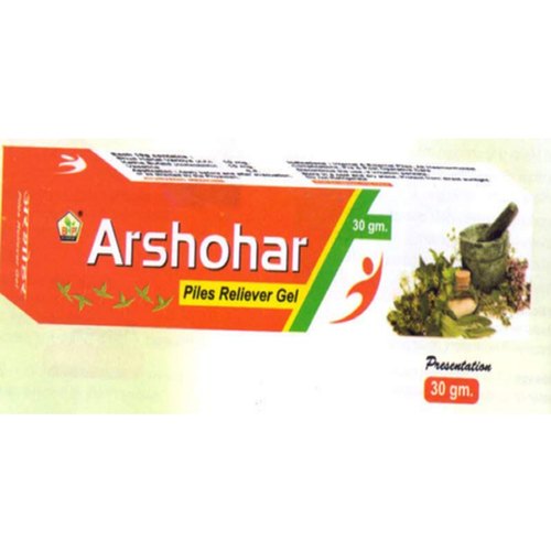 Arshohar Piles Reliever Gel, for Pain Relief Oil, Grade : Medicine Grade