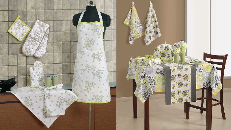 Printed Cotton Kitchen Apron, Technics : Attractive Pattern