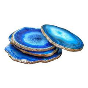Oval Blue Agate Slice, Style : Antique