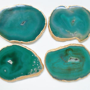 Coloured Green Agate Coasters, Size : Multisizes
