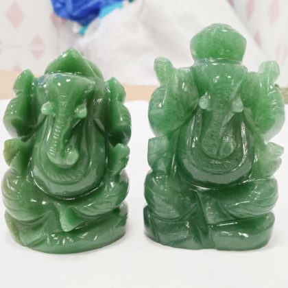 Green Aventurine Stone Ganesha Statue