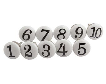 Round Numbers Ceramic Knob, for Doors, Feature : Fine Finished