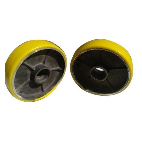 Polyurethane Rubber Roller PU Wheel, for Industrial, Shape : Round