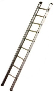 Aluminum Polished Aluminium Single Ladder, for Construction, Industrial, Feature : Durable, Fine Finishing