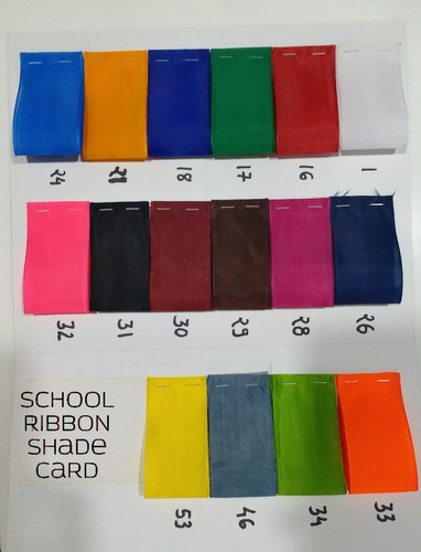 Satin School Hair Ribbon, Color : Multicolor
