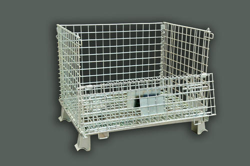 Folding Wire Mesh Cage Container