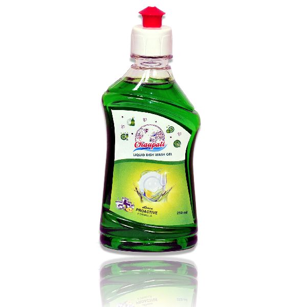 Plastic Bottle Chaupati Liquid Dish Wash gel, for Cleaning Utensils, Packaging Size : 250 ML