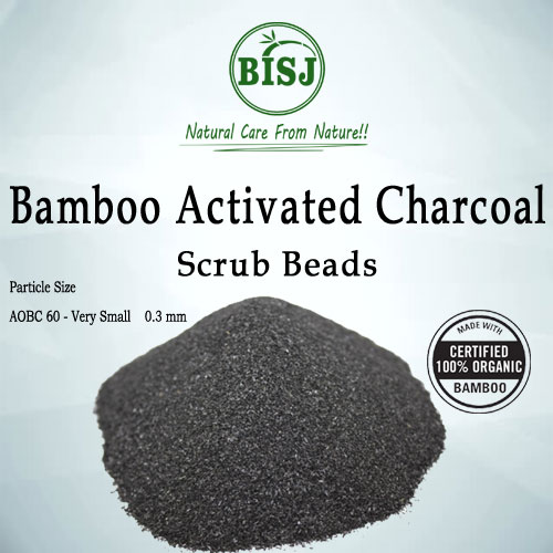 Cosmetic Grade Bamboo Activated Charcoal Scrub Beads
