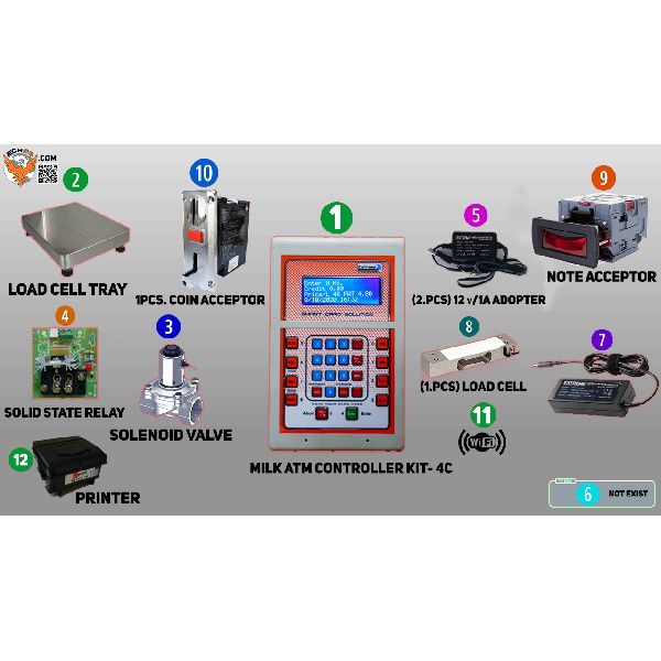 Milk ATM Controller Kit-4C, Voltage : 220V, 240V, 280V