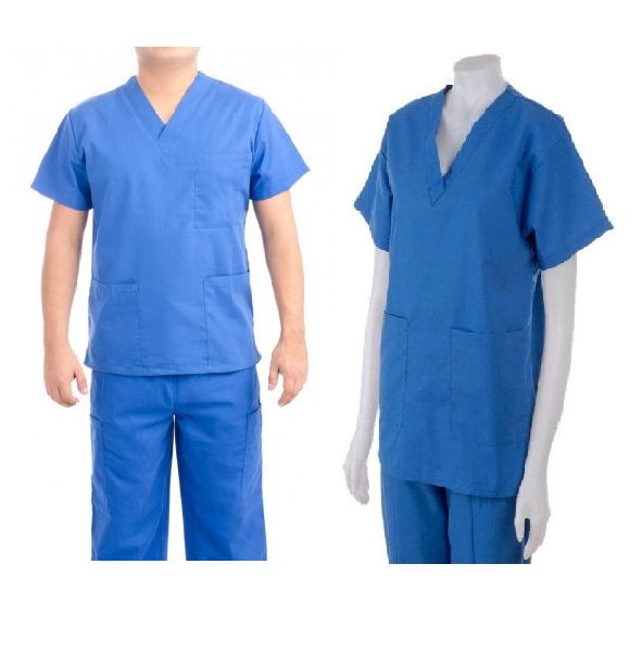 Poly / Cotton Or Customized Mens Scrub Suit, for Hospital, Pattern : Plain