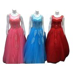 Georgette Fancy Gown, Size : M, L, S, XL