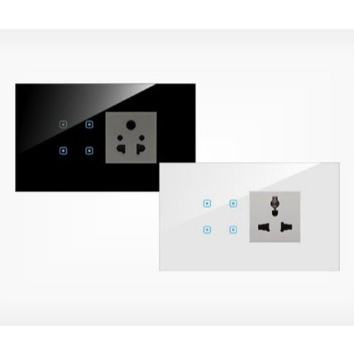 Rectangle Wireless Smart Touch Switches, Color : Black, White
