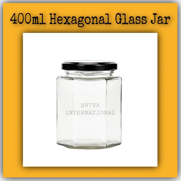 400ml Hexagon Glass Jar