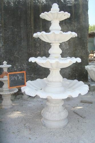 Sandstone White Marble Waterfall Fountain, for Outdoor Use, Design : Antique, Classy