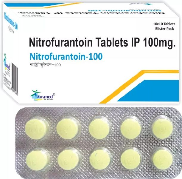 Nitrofurantoin-100 Tablets, Packaging Type : Blister