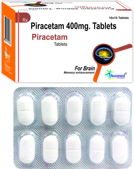 Piracetam-400 Tablets, Packaging Type : Blister