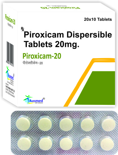 Piroxicam-20 Tablets, Packaging Type : Blister