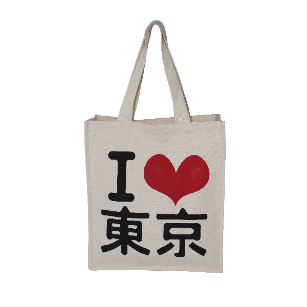 10 Oz PP Laminated Natural Canvas Tote Bag With Web Handle