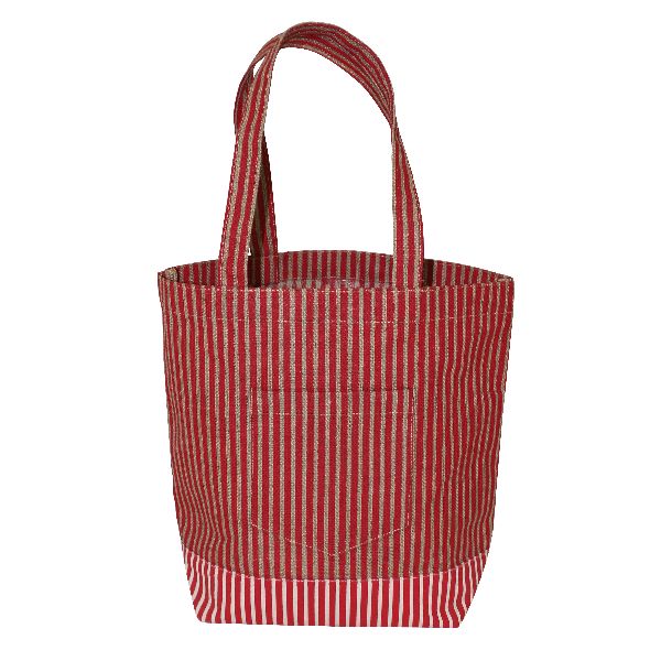 12 oz canvas bottom v shape pocket pp laminated jute shopping bag