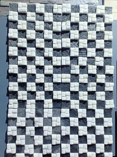 3D Black and White Mosaic Tiles, for Interior, Exterior, Specialities : Perfect Finish
