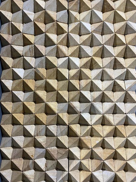 3D Teak Diamond Mosaic Tiles