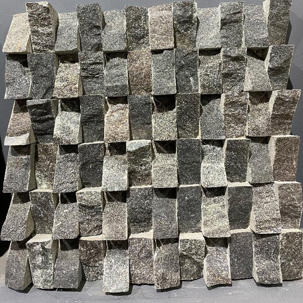 Square Unpolished Carbon 3D Mosaic Tiles, for Interior, Specialities : Perfect Finish
