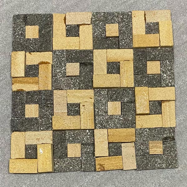 Square Teak Molding Mosaic Tiles, for Interior, Exterior, Specialities : Perfect Finish