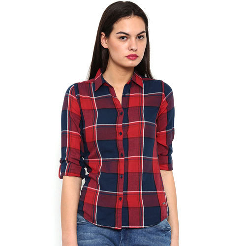 Checked Women Casual Shirt, Feature : Anti-Wrinkle, Breathable, Quick Dry