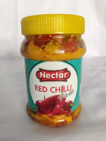 Nectar Red Chilli Pickle, for Home, Hotel, Restaurant, Feature : Freshness, Hygienically Packed