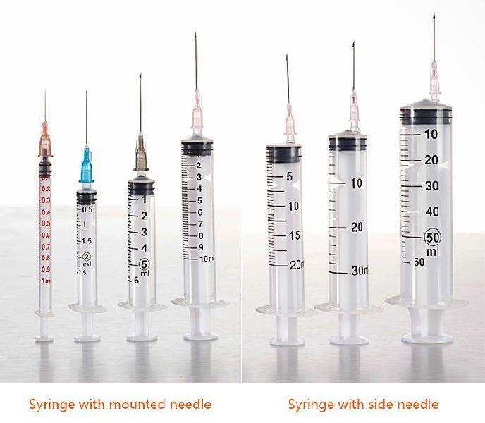 Hypodermic SYRINGE WITH/ WITHOUT NEEDLE Sterile, Single Use, Latex Free