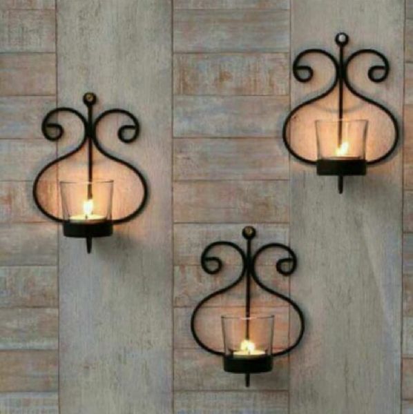 Wall Mounted Tea Light Holder, for Decoration, Size : Standard