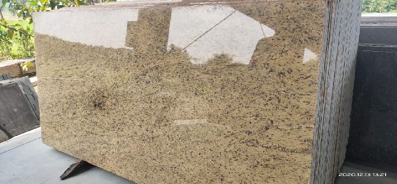 Rectangular Kenya Gold Granite Slabs, for Staircases, Kitchen Countertops, Flooring, Width : 2-3 Feet