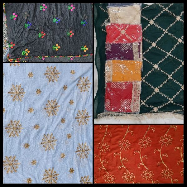 Chiffon Heavy Embroidery Dupatta, Technics : Handloom