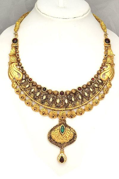 59gm 22kt Antique Gold Necklace, Occasion : Engagement, Wedding