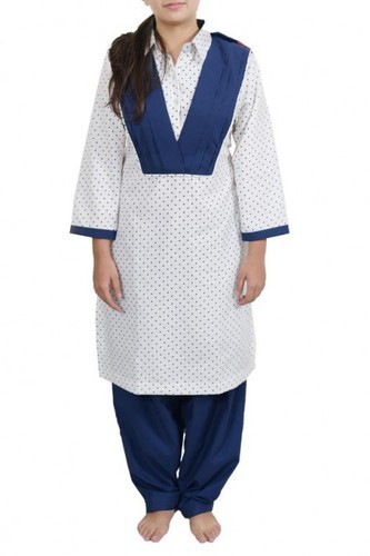 Plain Cotton School Uniform Salwar Suit, Feature : Anti Shrink, Comfortable