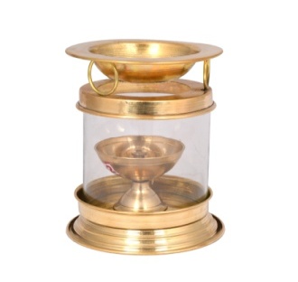 Brass Diya with Agarbatti Stand