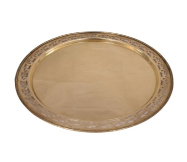 Brass Pooja Plate, Shape : Round