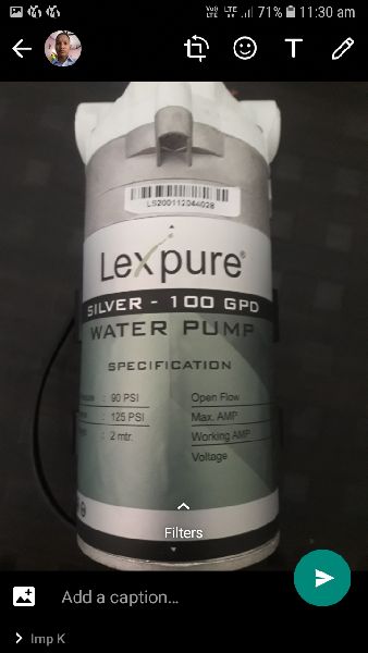 100 GPD Lexpure RO Pump