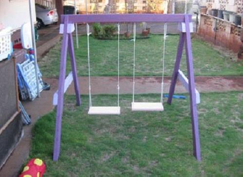 Polished Mild Steel Playground Double Swing, Feature : Durable, Fine Finishing