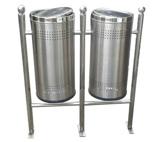 PVR Enggineering Plain Stainless Steel Swing Dustbin, Feature : Durable, Fine Finished