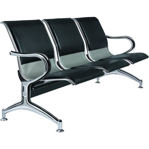 Polished Stainless Steel Waiting Chair, for Airport, Office, Style : Contemprorary